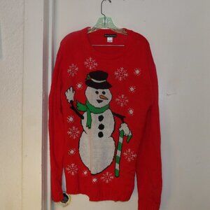 Blitzen & Company Snowman Christmas Ugly Sweater Sz XL